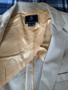 J. Crew Light Beige with Champagne Satin Lining Men’s Sports Coat Size 46 R